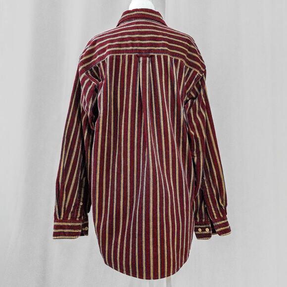 Vintage maroon striped corduroy button down - Picture 3 of 6